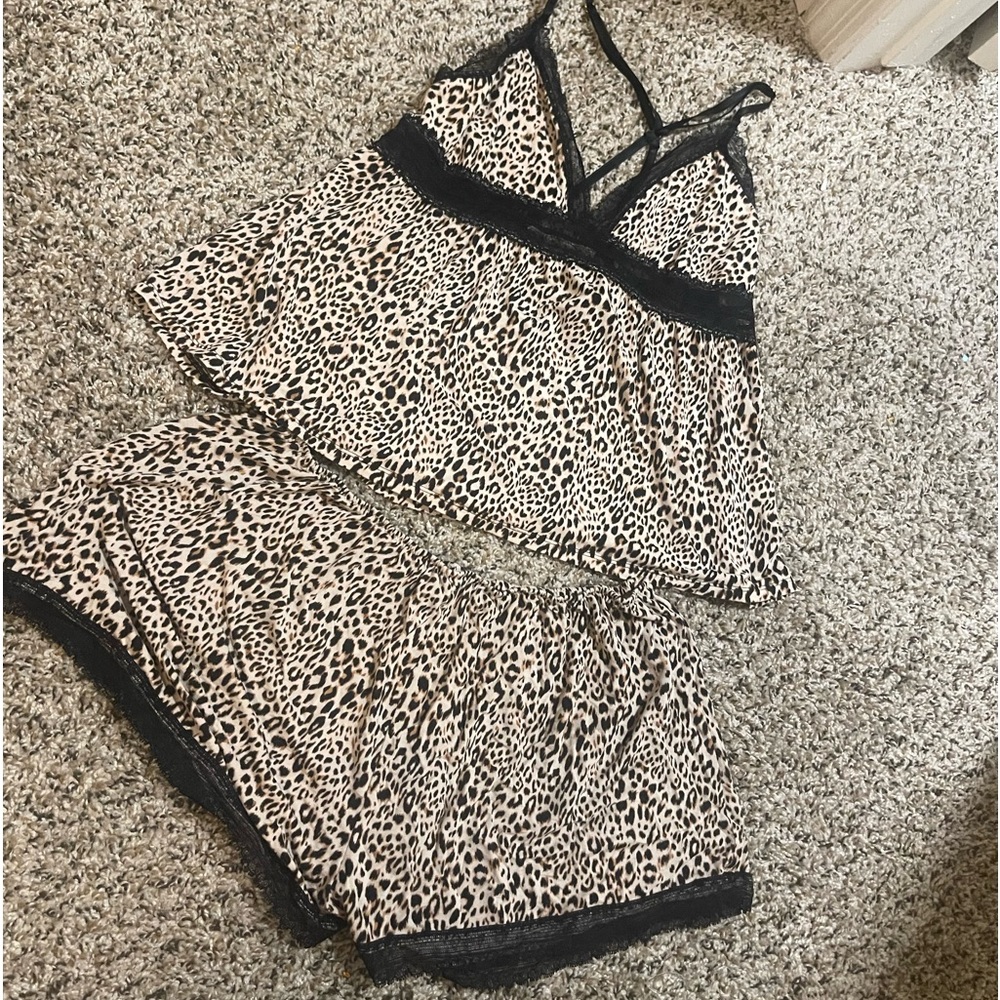 Victoria Secret Pajama Set Top and Bottom Size L